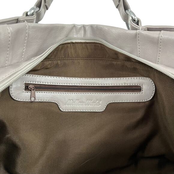 Mellow World Grey Double Handle Satchel Handbag - Picture 4 of 6